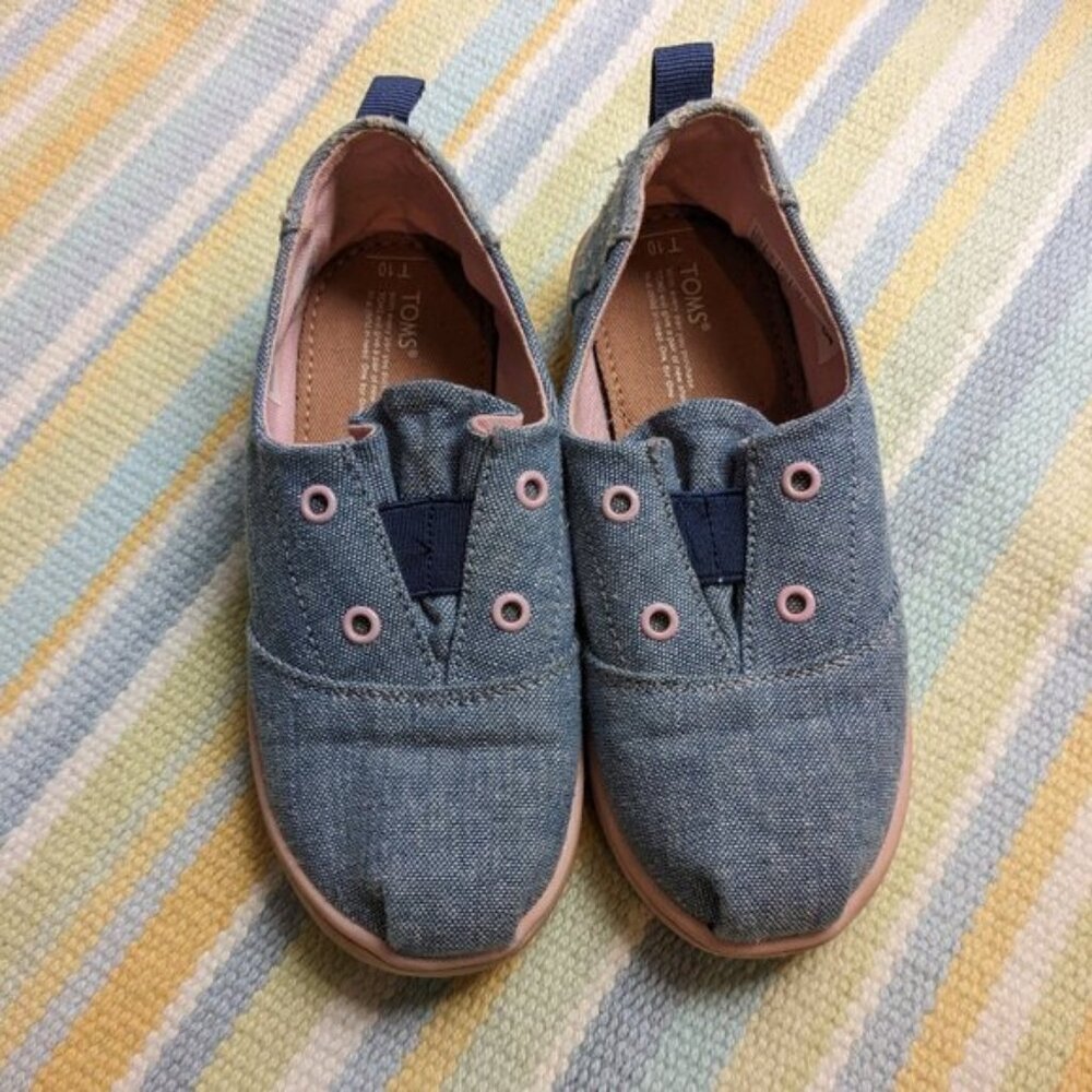 ⭐ Toms Blossom Slub Chambray shoes size 10